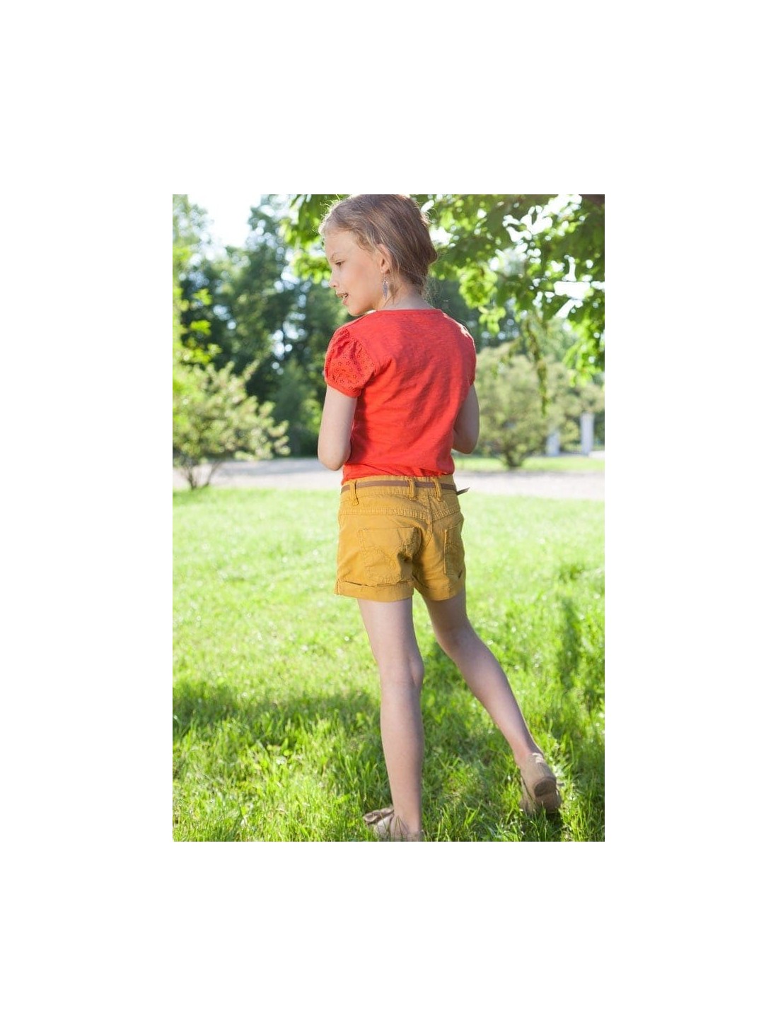 Mustard girls\' shorts DZ6015 - Online store - Boutique